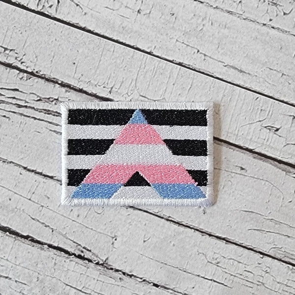 Trans Straight Ally Pride Flag Embroidery Design - 4x4