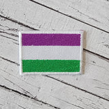 3 Stripe Pride Flag Embroidery Design - 4x4