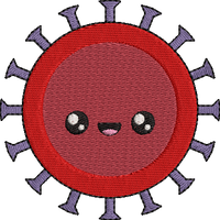 Covid-19 Virus (coronavirus) Embroidery Design - 4x4