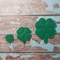 4 Leaf Clover St. Patrick's Day Large Feltie Embroidery Designs - 5 sizes