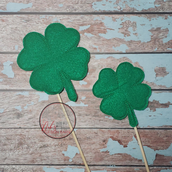 4 Leaf Clover St. Patrick's Day Large Feltie Embroidery Designs - 5 sizes