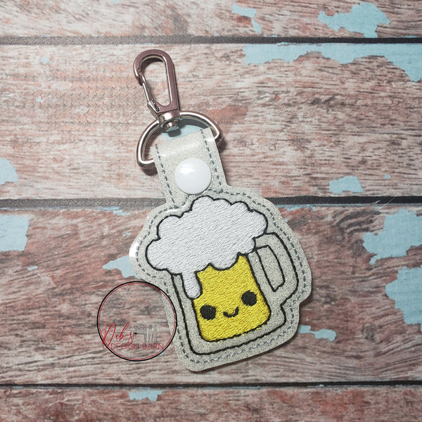 Beer Mug Keyfob Embroidery Design - 4x4