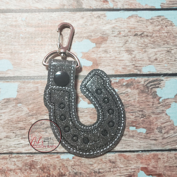 Lucky Horseshoe Keyfob Embroidery Design - 4x4