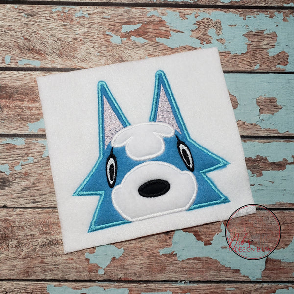 Animal Crossing Skye Applique Embroidery Design - 4x4 5x7