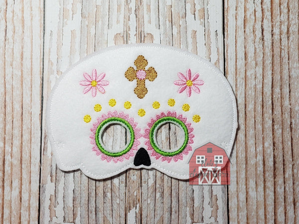 Sugar Skull Mask Embroidery Design - 5x7 6x10