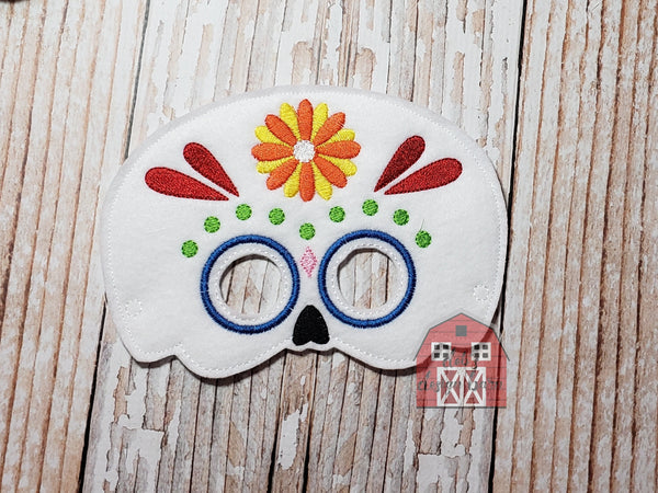 Sugar Skull Mask Embroidery Design -  5x7 6x10