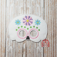 Sugar Skull Mask Embroidery Design - 5x7 6x10