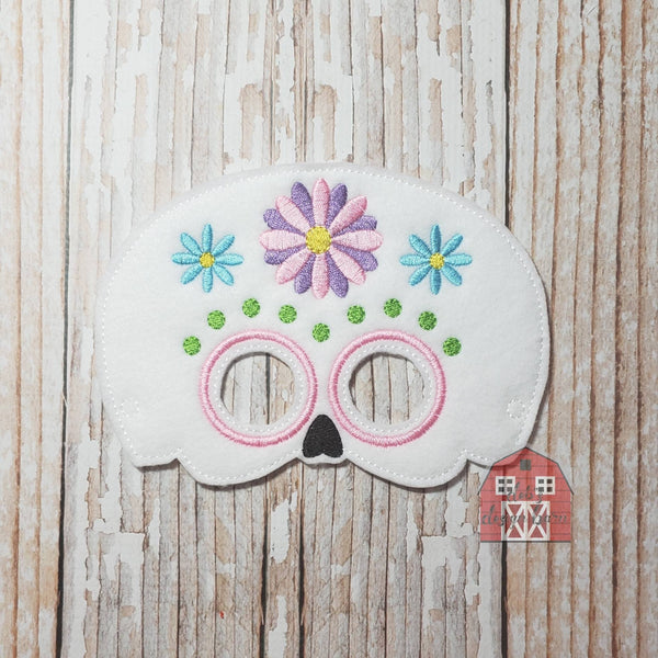 Sugar Skull Mask Embroidery Design - 5x7 6x10