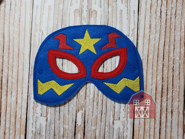 Luchador Mask In the Hoop Embroidery Design - 5x7 6x10