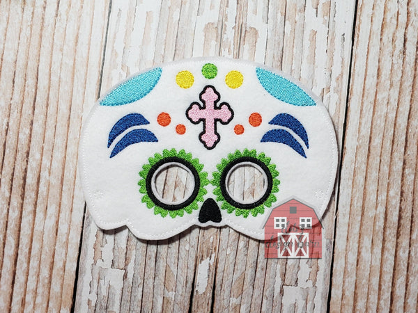 Sugar Skull Mask Embroidery Design - 5x7 6x10