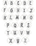 Leaves Alphabet Banner ITH Project - 5x7