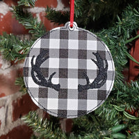 Deer Antler Christmas Tree Ornament ITH Project - 4x4 5x7