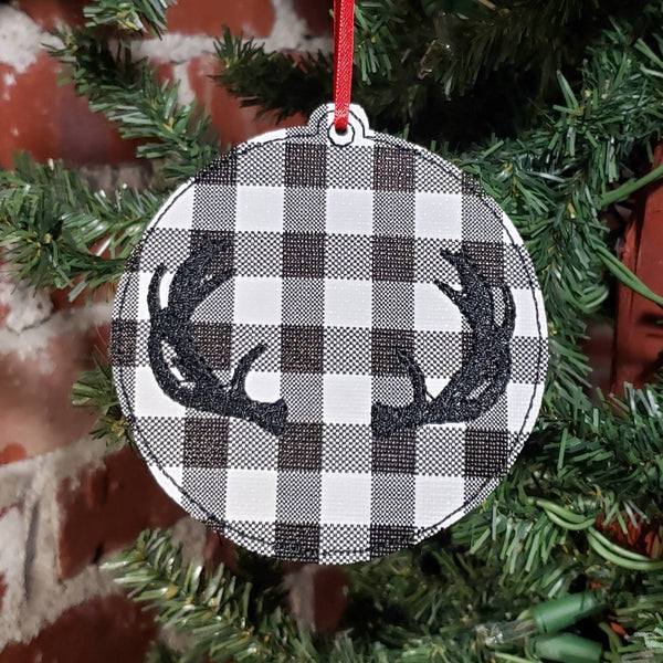 Deer Antler Christmas Tree Ornament ITH Project - 4x4 5x7