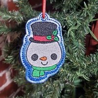 Snowman Christmas Tree Ornament ITH Project - 4x4