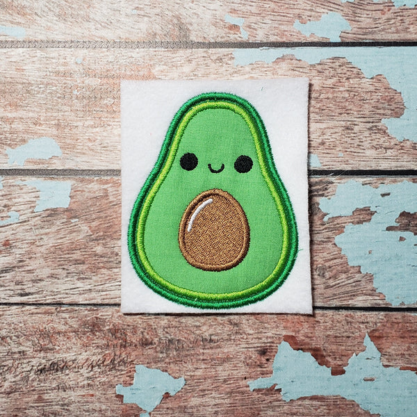 Cute Avocado Embroidery Design - 4x4 5x7 6x10 7x11