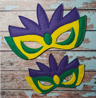 Mardi Gras Mask In the Hoop Embroidery Design - 5x7 6x10