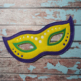 Mardi Gras Mask In the Hoop Embroidery Design - 5x7 6x10