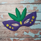 Mardi Gras Mask In the Hoop Embroidery Design - 5x7 6x10