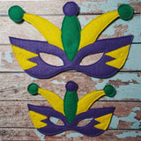 Mardi Gras Mask In the Hoop Embroidery Design - 5x7 6x10