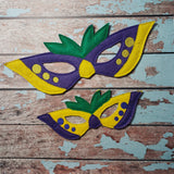 Mardi Gras Mask In the Hoop Embroidery Design - 5x7 6x10