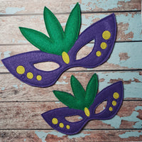 Mardi Gras Mask In the Hoop Embroidery Design - 5x7 6x10