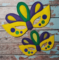 Mardi Gras Mask In the Hoop Embroidery Design - 5x7 6x10