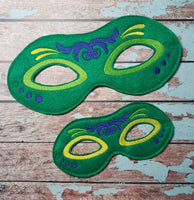 Mardi Gras Mask In the Hoop Embroidery Design - 5x7 6x10