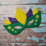 Mardi Gras Mask In the Hoop Embroidery Design - 5x7 6x10